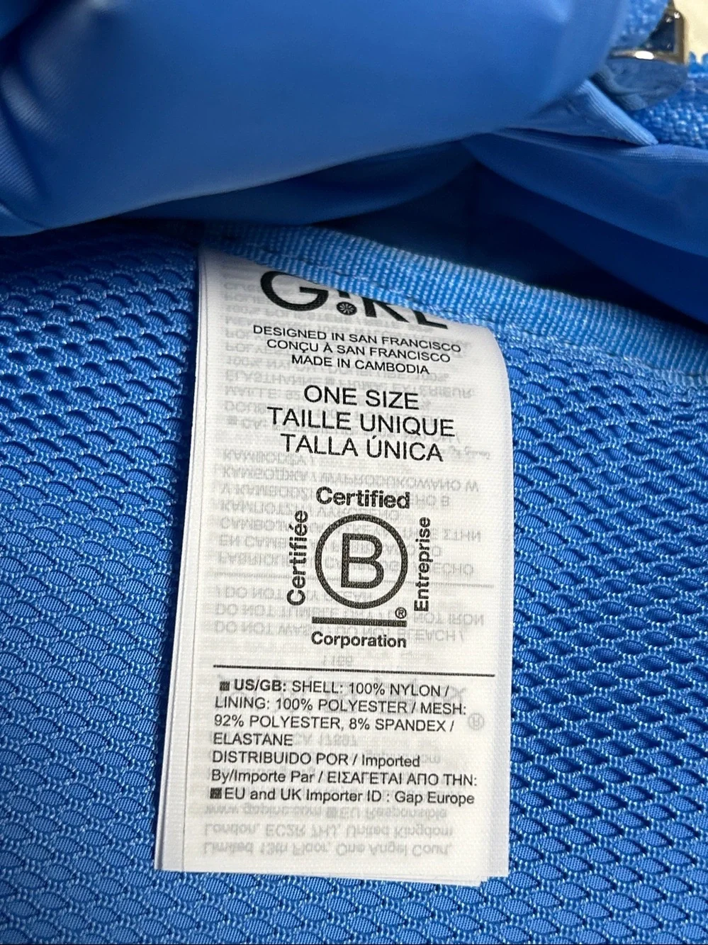 Athleta Girl Always Backpack Sky Blue white Backpack New School Backpack Travel - Picture 13 of 13